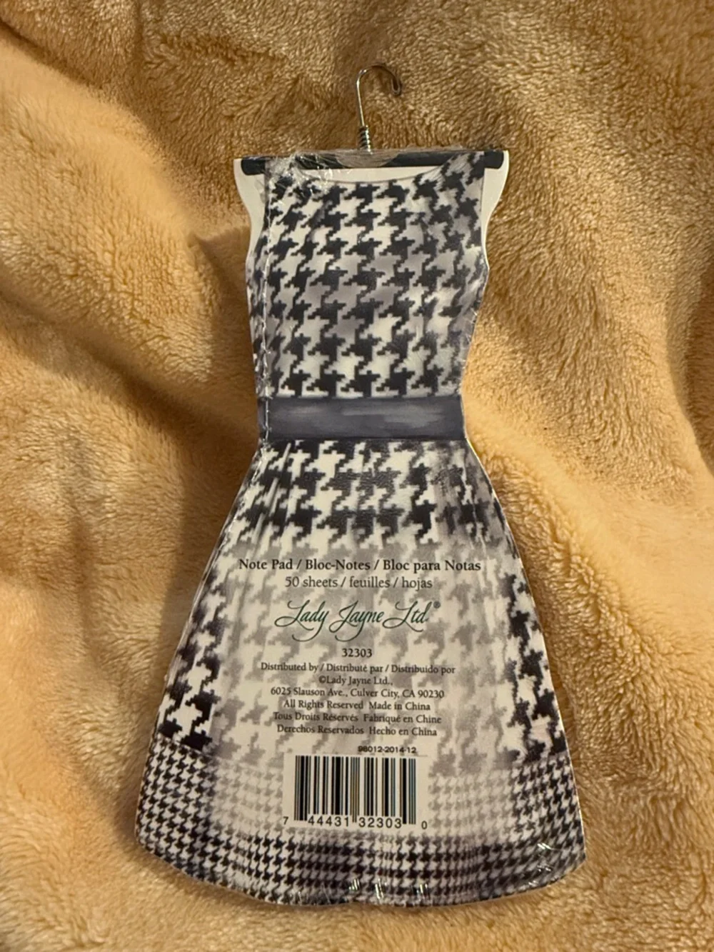 Lady Jayne Houndstooth Dress Notepad - Black & White
